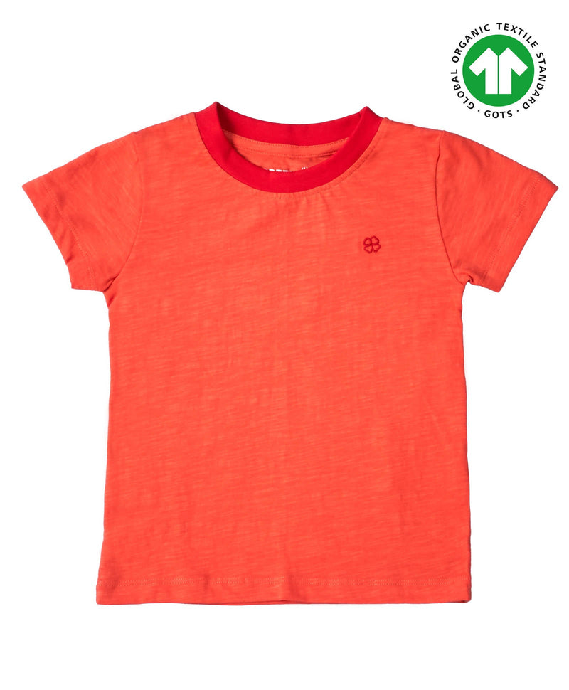 Organic Tangarine Playtime Tshirt with Half Sleeves
