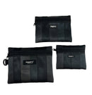 Jaggery Noir Matryoshkka (Nesting Pouches) in Seat Belts