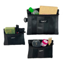 Jaggery Noir Matryoshkka (Nesting Pouches) in Seat Belts