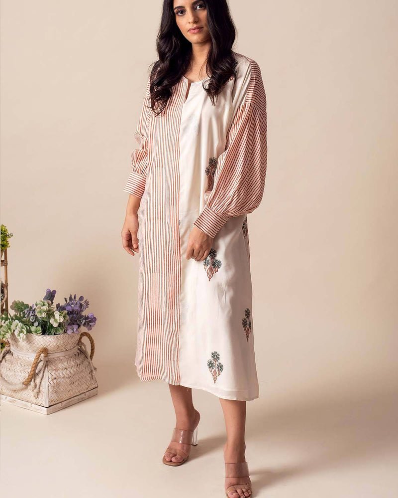 Kapraaha  Multi Print Resort Muslin Dress