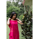 AC By Aratrika Chauhan 100% Organic Linen Majenta Kurti-Pant