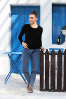 Bamboology Anti-Bacterial Bamboo Fabric Full Sleeves T-Shirt For Women