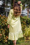 Freesia A- Line Dress with Mandarin Collar