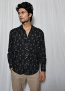 Earth Republic 100% Cotton Ikat Sable Handloom Shirt