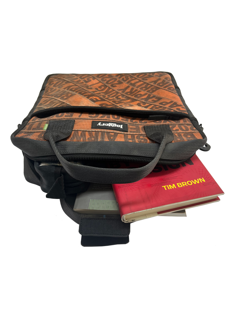Jaggery Serially Circular Pilot's Everyday Bag in Ex-Cargo Belts  [13" Laptop Bag]