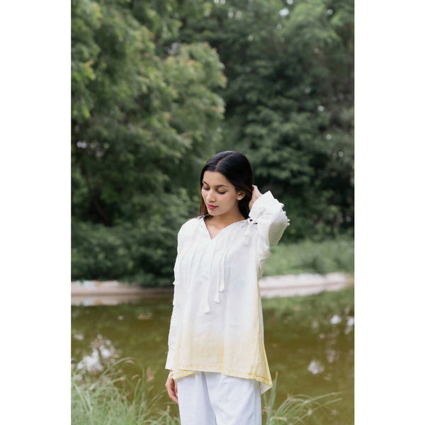 AC By Aratrika Chauhan 100% Organic Cotton Linen White Shirt