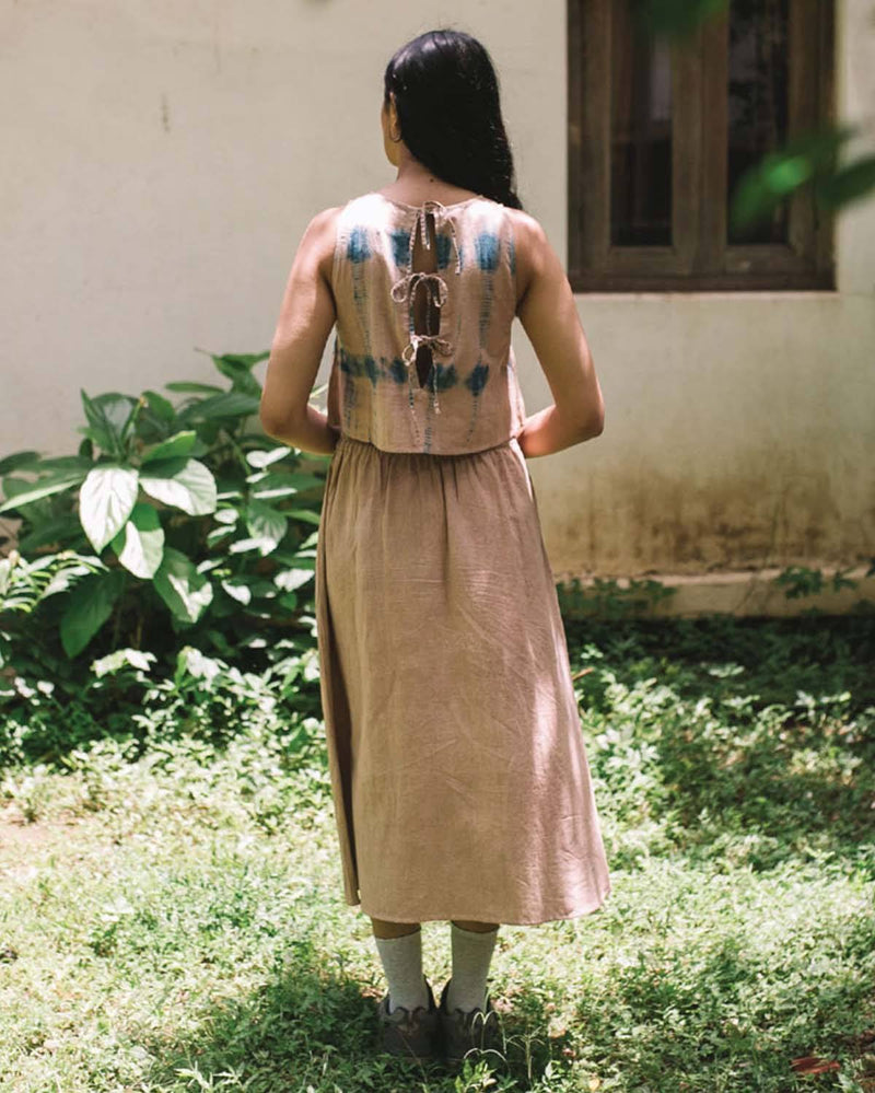 Something Sustainable  Ripple Organic Khadi Rose Skirt