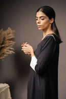 Taraasi Women's Black Handwoven Beautiful Hand Stitches Dress