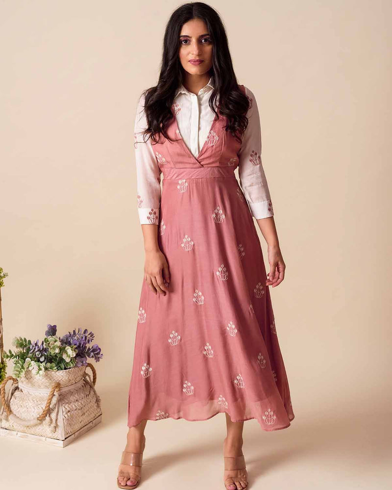 Kapraaha  Rose Cotton Shirt Dress