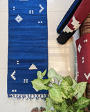 The Mango Tree Organic Cotton Handwoven Stary Blue Runner