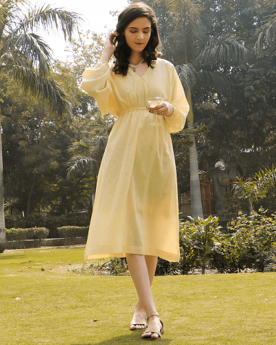 Summer dress for women with breatheable fabric Birdie Daffodil