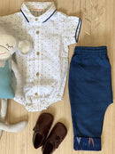 Khela Kids 6 mnth Ethically Made Peter pan collar baby shirt