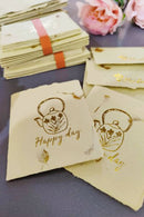 Unalome Happy Day Handmade Marigold Paper Wishcards - Set of 5