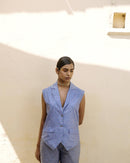 Minimal Waste Amethyst Notch collar Vest Pants co-ord set