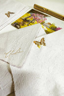 Unalome Butterfly Handmade Sugarcane Notecards - Set of 5