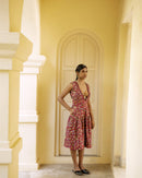 Handcrafted Topaz Flare Dress