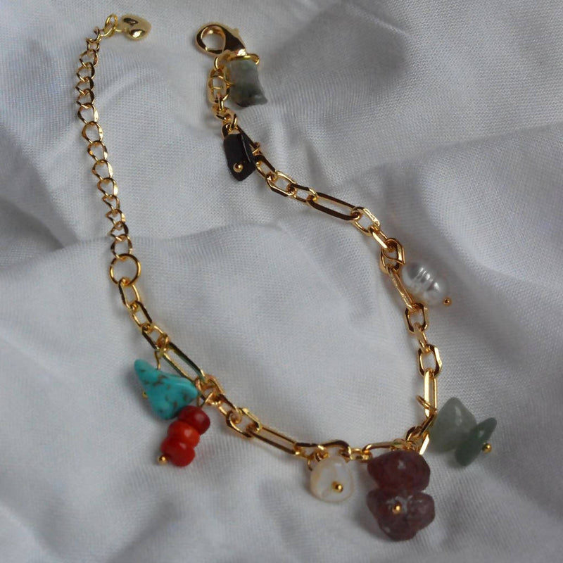 KAOAPH women's gold sterling silver handcrafted Valentina charm bracelet