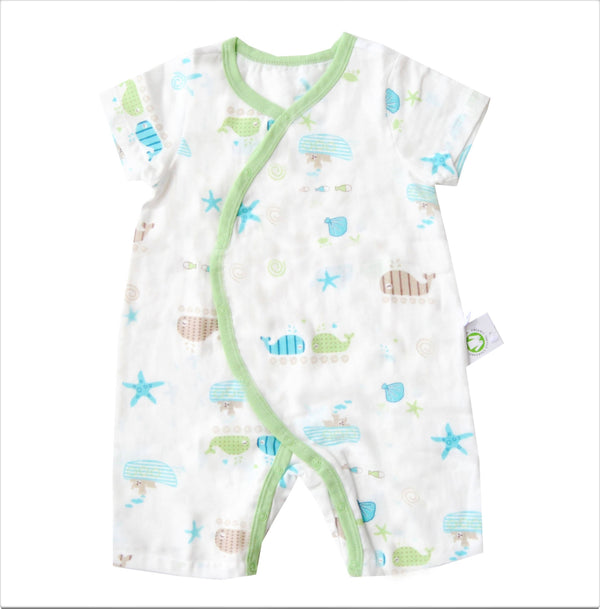 Ethically Made Under the Sea,Romper,Overlap Style,White