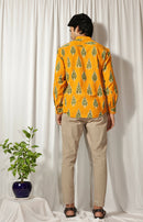 Earth Republic 100% Cotton Ikat Amber Handloom Shirt